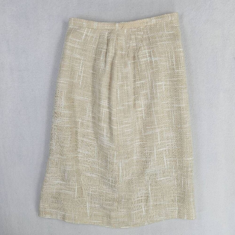 Vintage 70's Union Label Burlap Cream XS - Picture 2 of 4